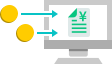 公共料金明細を自動取込のイメージイラスト
